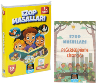 1. Sınıf Okuma Seti Ezop Masalları 10 Kitap + Değerlendirme Kitapçığı 