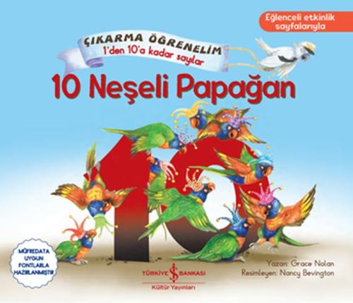 10 Neşeli Papağan – Çıkarma Öğrenelim 1'den 10'a Kadar Sayılar | Kitap