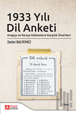 1933 Yılı Dil Anketi | Kitap Ambarı