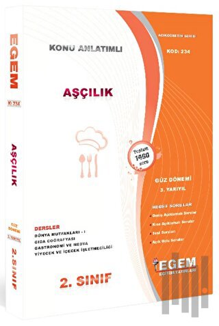 2. Sınıf Aşçılık Güz Dönemi 3. Yarıyıl Tüm Dersler Konu Anlatımlı Soru