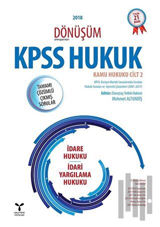 2018 Dönüşüm KPSS Hukuk - Kamu Hukuku Cilt 2 | Kitap Ambarı