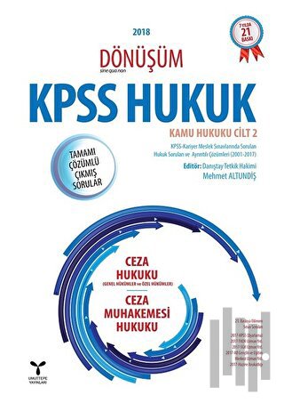 2018 Dönüşüm KPSS Hukuk - Kamu Hukuku Cilt 2 | Kitap Ambarı