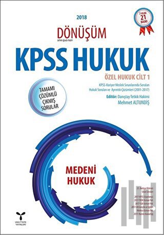 2018 Dönüşüm KPSS Hukuk - Özel Hukuk Cilt: 1 | Kitap Ambarı