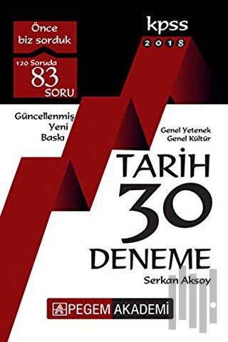 2018 KPSS Genel Yetenek Genel Kültür Tarih 30 Deneme | Kitap Ambarı