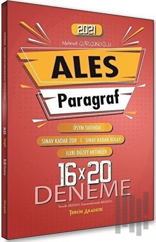 2021 ALES Paragraf Sözel Yetenek 16x20 Deneme | Kitap Ambarı