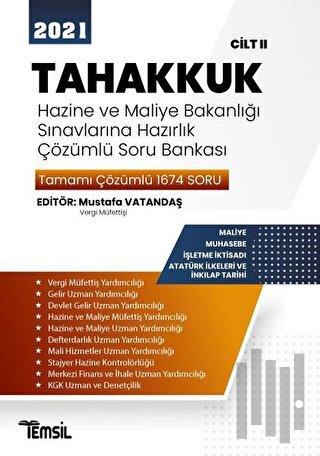 2021 Tahakkuk - Hazine ve Maliye Bakanlığı Sınavlarına Hazırlık Çözüml