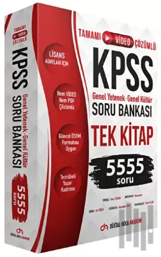 2022 KPSS Genel Yetenek Genel Kültür Tamamı Çözümlü 5555 Soru Bankası 