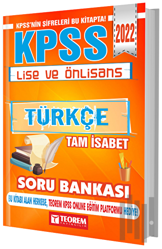 2022 KPSS Lise ve Önlisans Tam İsabet Türkçe Soru Bankası | Kitap Amba