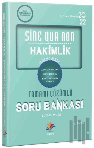 2022 Sine Qua Non Hakimlik Tamamı Çözümlü Soru Bankası | Kitap Ambarı