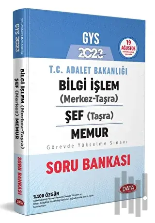 2023 GYS Adalet Bakanlığı Bilgi İşlem (Merkez-Taşra) Şef (Taşra) Memur