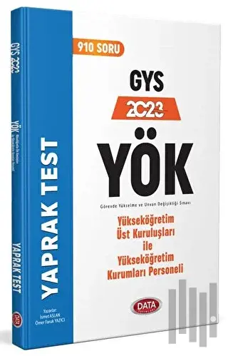 2023 YÖK Üst Kuruluşları ile YÖK Personeli GYS Yaprak Test | Kitap Amb