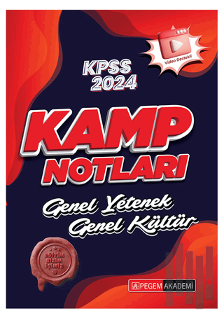 2024 KPSS Genel Yetenek Genel Kültür Kamp Notları | Kitap Ambarı