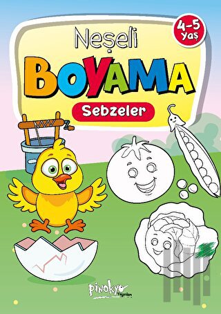 4-5 Yaş Neşeli Boyama Sebzeler | Kitap Ambarı