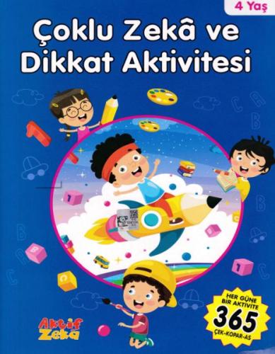 4 Yaş Çoklu Zeka ve Dikkat Aktivitesi - Mavi Kitap | Kitap Ambarı