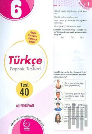 6. Sınıf Türkçe Yaprak Testleri | Kitap Ambarı