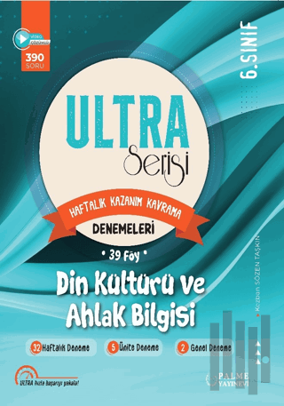 6. Sınıf Ultra Serisi Din Kültürü ve Ahlak Bilgisi Denemeleri 39 Föy |