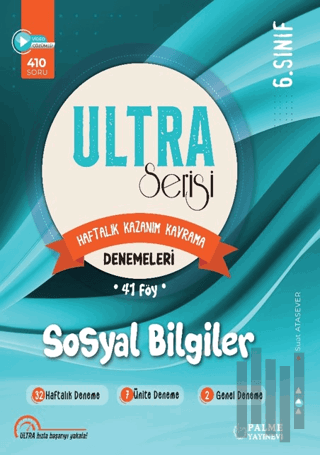 6. Sınıf Ultra Serisi Sosyal Bilgiler Denemeleri 41 Föy | Kitap Ambarı