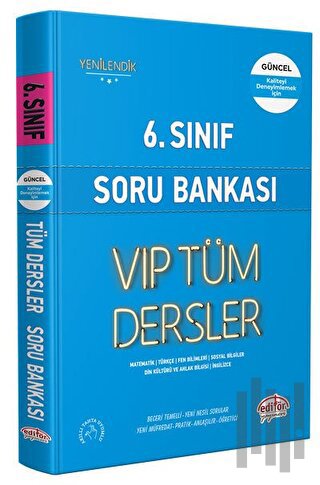 6. Sınıf VIP Tüm Dersler Soru Bankası Mavi Kitap | Kitap Ambarı