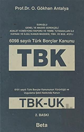 6098 Sayılı Türk Borçlar Kanunu (TBK) (Ciltli) | Kitap Ambarı