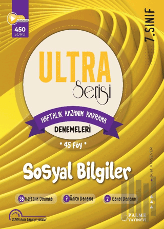 7. Sınıf Ultra Serisi Sosyal Bilgiler Denemeleri 45 Föy | Kitap Ambarı