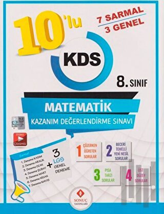 8. Sınıf 10'lu Matematik Kazanım Değerlendirme Sınavı | Kitap Ambarı