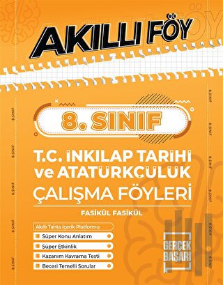 8. Sınıf Akıllı Föy T.C. İnkılap Tarihi ve Atatürkçülük Çalışma Föyler