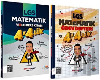 8. Sınıf LGS Matematik 4 4 lük Video Ders Kitabı + Ödev Defteri | Kita