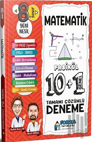 8. Sınıf LGS Matematik Tamamı Çözümlü Fasikül 10 Branş 1 Genel Deneme 