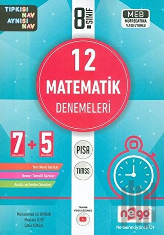 8. Sınıf Matematik 12 li Branş Deneme Video Çözümlü | Kitap Ambarı