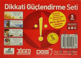 Adeda DGS Dikkati Güçlendirme Seti Anasınıfı 5 Yaş (3 Kitap Takım) | K