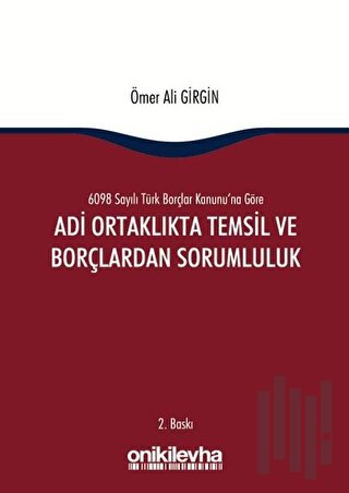 Adi Ortaklıkta Temsil ve Borçlardan Sorumluluk | Kitap Ambarı