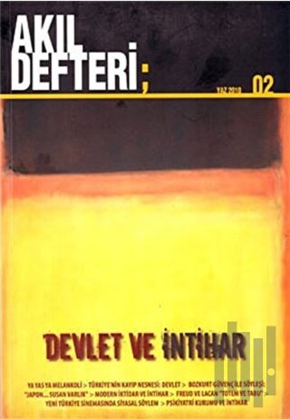 Akıl Defteri Sayı: 2 Devlet ve İntihar