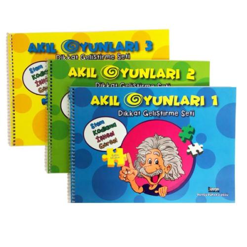 Akıl Oyunları Dikkat Geliştirme Seti (3 Kitap) | Kitap Ambarı