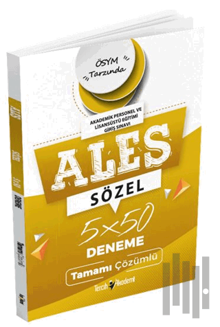 ALES Sözel 5x50 Deneme Tamamı Çözümlü | Kitap Ambarı