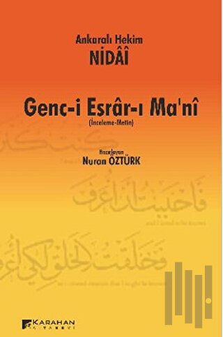 Ankaralı Hekim Nidai Genc-i Esrar-ı Ma'ni | Kitap Ambarı