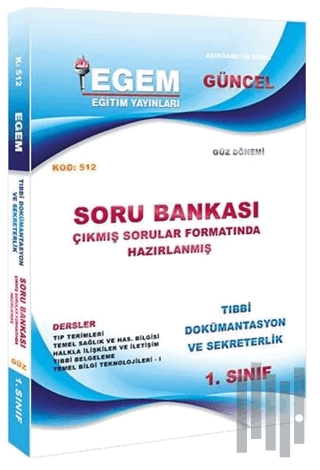 AÖF 1. Sınıf Tıbbi Dökümantasyon ve Sekreterlik Güz Dönemi 1. Yarıyıl 