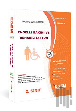 AÖF 2. Sınıf 4. Yarıyıl Engelli Bakım ve Rehabilitasyon Kod 2224 | Kit