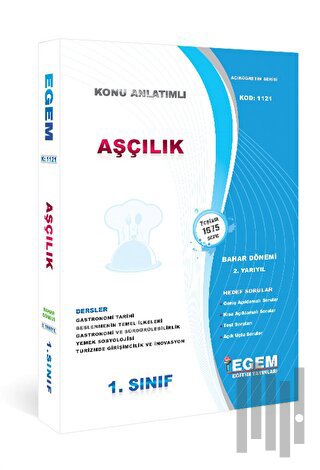 AÖF Aşçılık 1. Sınıf 2. Yarıyıl Bahar Dönemi Konu Anlatımlı Soru Banka