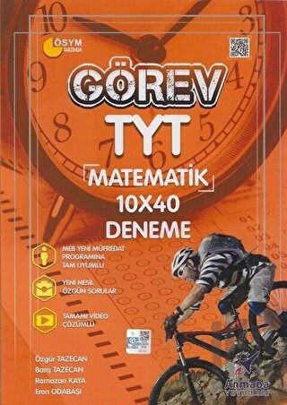 Armada Görev YKS TYT Matematik Deneme Sınavı 10X40 Video Çözümlü | Kit