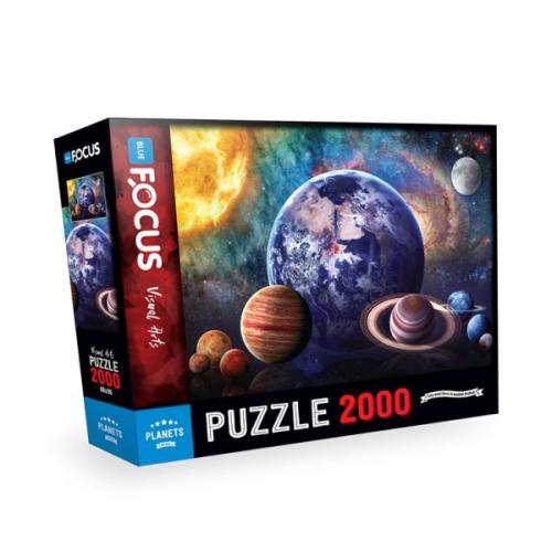 Blue Focus Planets (Gezegenler) - Puzzle 2000 Parça | Kitap Ambarı