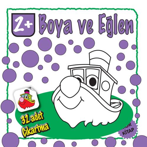 Boya ve Eğlen - Mor Kitap - 32 Adet Çıkartma | Kitap Ambarı