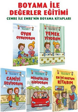 Cemre ile Emre'nin Boyama Kitapları (5 Cilt) | Kitap Ambarı