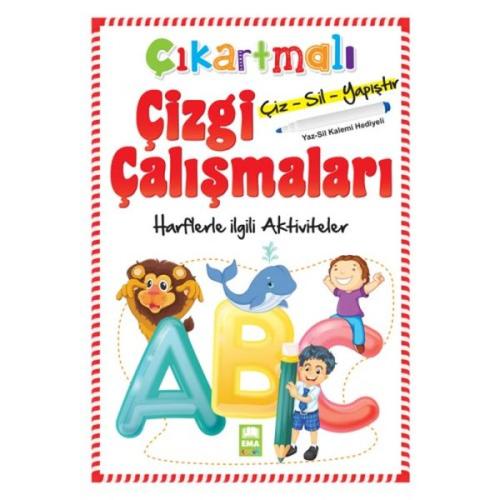 Çıkartmalı Çizgi Çalışmaları Harflerle İlgili Aktiviteler | Kitap Amba