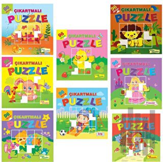 Çıkartmalı Puzzle - 8 Çeşit | Kitap Ambarı