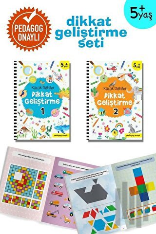 Dahiler Dikkat Geliştirme Seti (2 Kitap Takım) 5+ Yaş (Pedagog Onaylı)