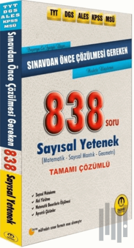 Dgs Ales Tyt Kpss Öncesi Çözülmesi Gereken Sayısal Yetenek 838 Soru | 