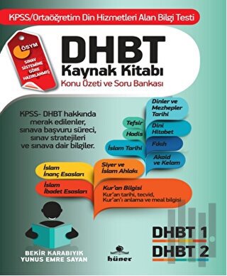 DHBT Kaynak Kitabı Konu Özeti ve Soru Bankası | Kitap Ambarı