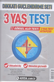 Dikkati Güçlendirme Seti 3 Yaş Test | Kitap Ambarı