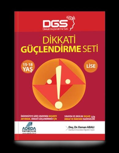 Adeda DGS Dikkati Güçlendirme Seti Lise 15-18 Yaş | Kitap Ambarı