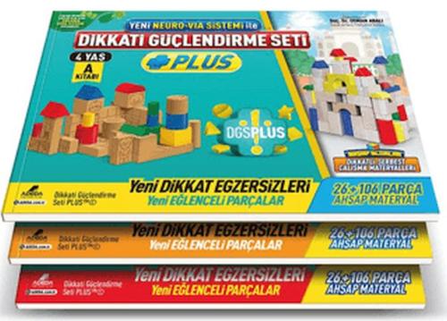 Dikkati Güçlendirme Seti Plus (3 Kitap Materyalsiz - 4 Yaş) | Kitap Am